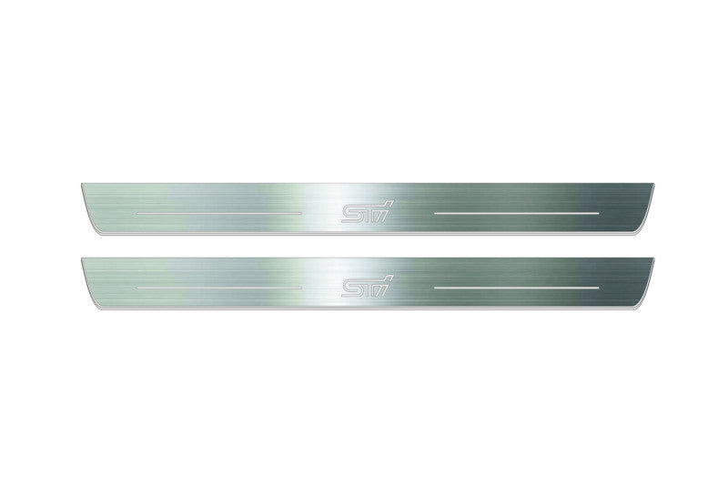 WRX STI V 2016+ LED Door Sills With Logo STI Subaru Led Door Sills opdesign