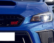 Illuminated LED Radiator Grille Emblems and Badges with STI logo Subaru Led Emblems decoinfabric