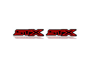 Ford F150 emblem for fenders with STX logo Ford emblems decoinfabric BLACK RED