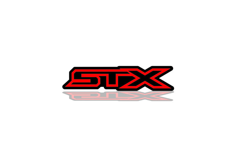 Ford F150 Radiator grille emblem with STX logo Ford emblems decoinfabric BLACK RED