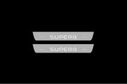 Skoda SuperB III 2015-2023 Door Sill Led Plate With Logo SuperB Skoda Led Door Sills opdesign