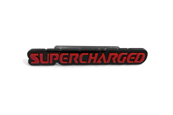 Jeep tailgate trunk rear emblem with Supercharged logo