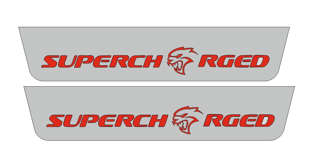 Dodge Charger 2011+ Door Sill Led Plate With Supercharged Logo (type 2) - decoinfabric