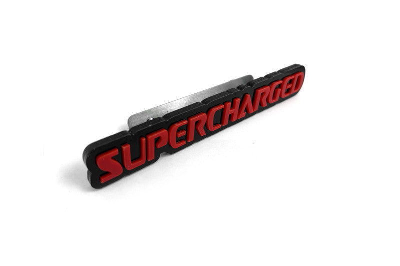 Jeep tailgate trunk rear emblem with Supercharged logo Jeep emblems decoinfabric