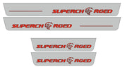 Dodge Charger 2023+ Door Sill Led Plate With Supercharged Logo (type 2) Dodge Led Door Sills opdesign