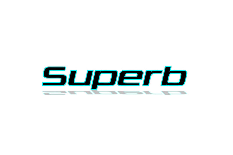 Skoda SuperB II 2008-2015 tailgate trunk rear 3D emblem with SuperB logo (type MIXT) Skoda emblems decoinfabric
