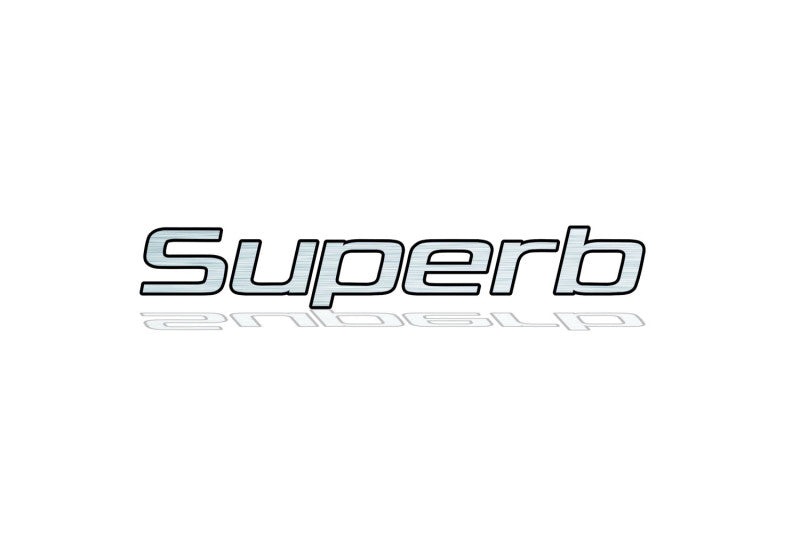 Skoda SuperB II 2008-2015 tailgate trunk rear 3D emblem with SuperB logo (type MIXT) Skoda emblems decoinfabric