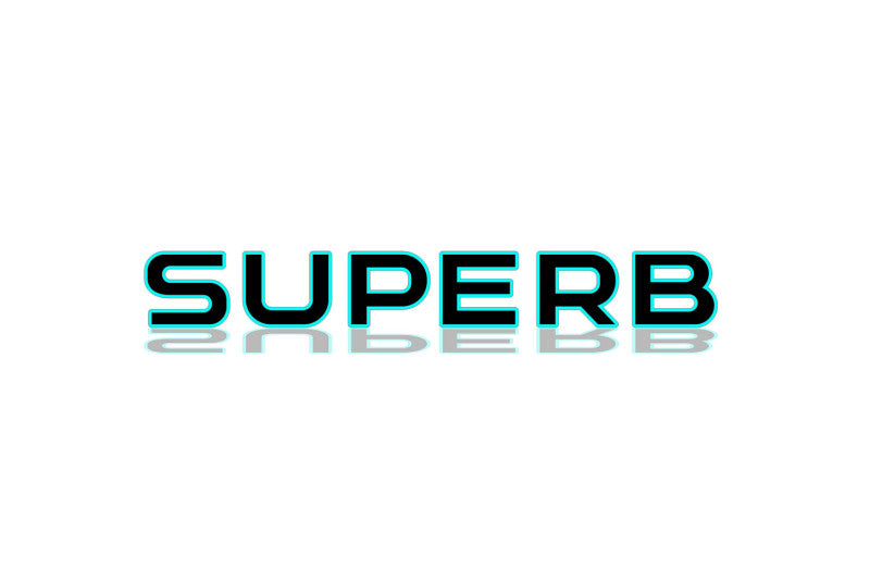 Skoda SuperB III 2015-2023 tailgate trunk rear 3D emblem with SuperB logo (type MIXT) Skoda emblems decoinfabric