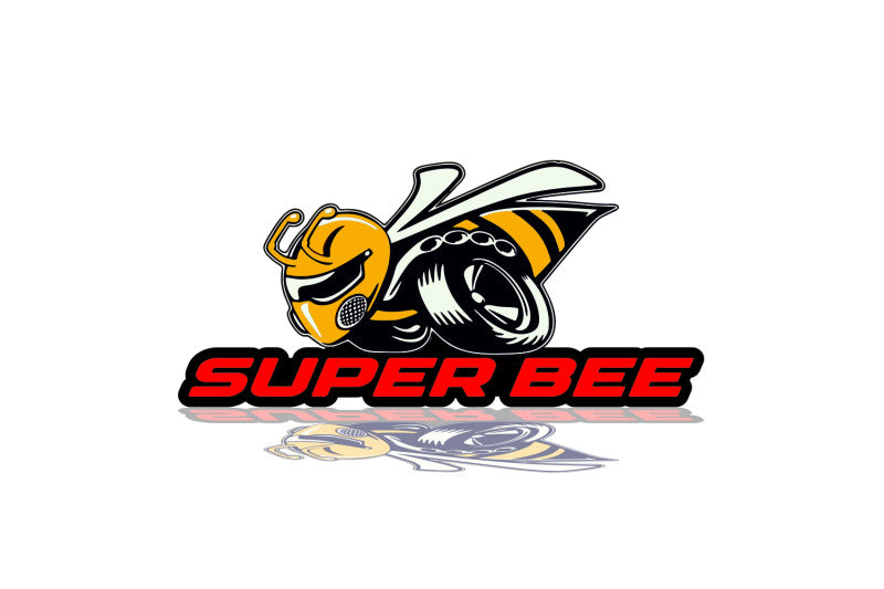 Dodge tailgate trunk rear emblem with Super Bee logo (type 2)