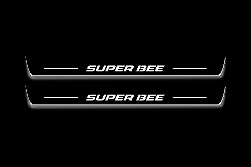 Dodge Charger 2011+ Door Sill Led Plate With Super Bee Logo