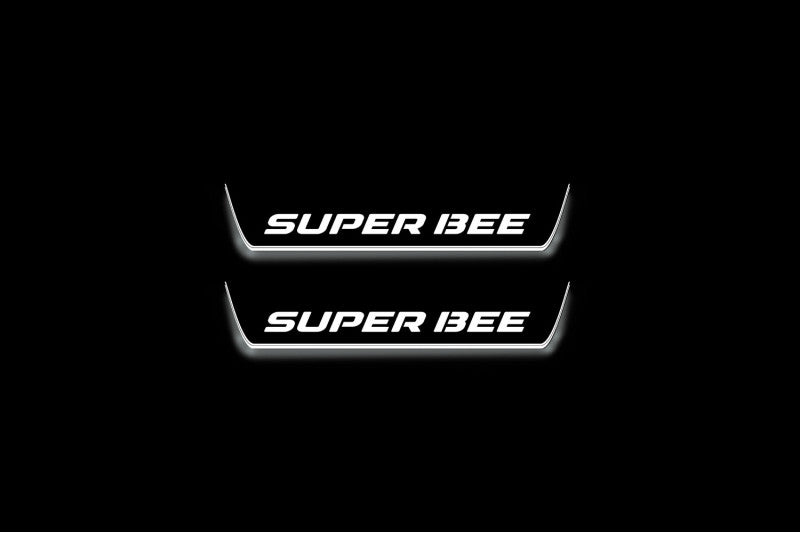 Dodge Charger 2011+ Door Sill Led Plate With Super Bee Logo