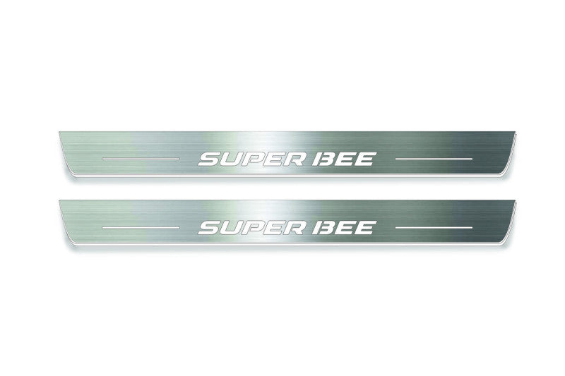Dodge Charger 2011+ Door Sill Led Plate With Super Bee Logo