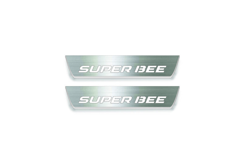 Dodge Charger 2011+ Door Sill Led Plate With Super Bee Logo