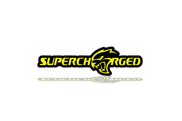 Emblema de la parrilla del radiador DODGE con logotipo Supercharged