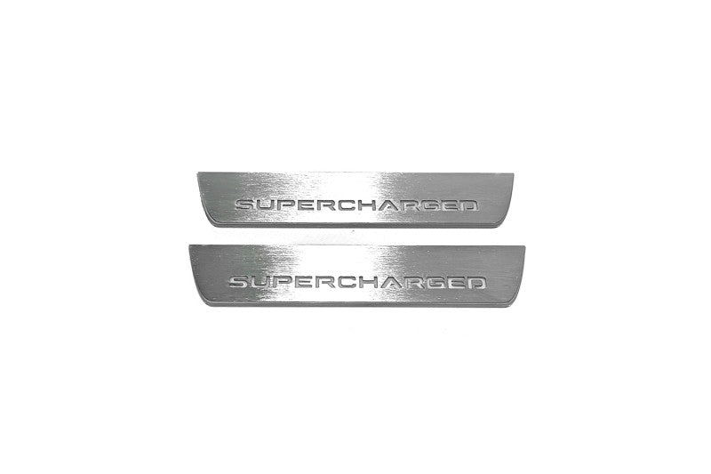 Range Rover III 2002-2012 LED Door Sills With Supercharged Logo Range Rover Led Door Sills opdesign