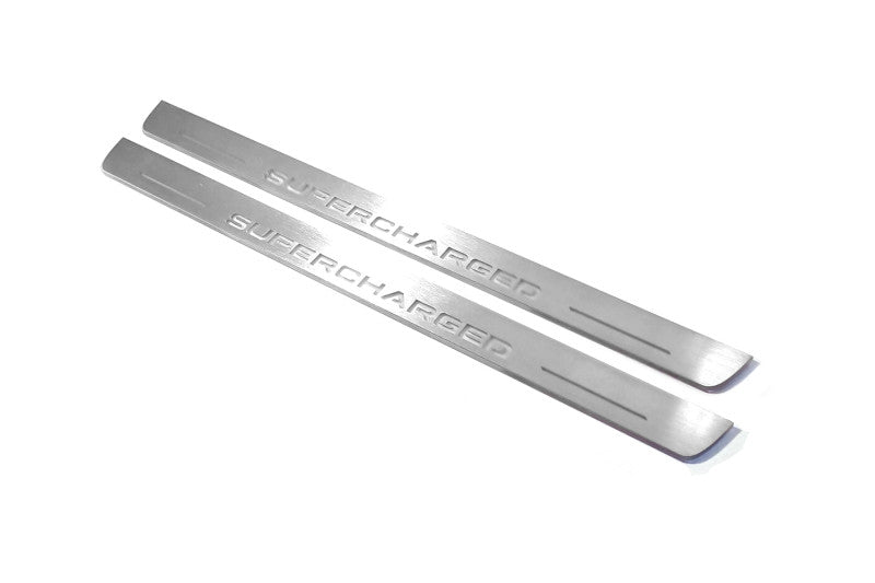 Range Rover III 2002-2012 LED Door Sills With Supercharged Logo Range Rover Led Door Sills opdesign