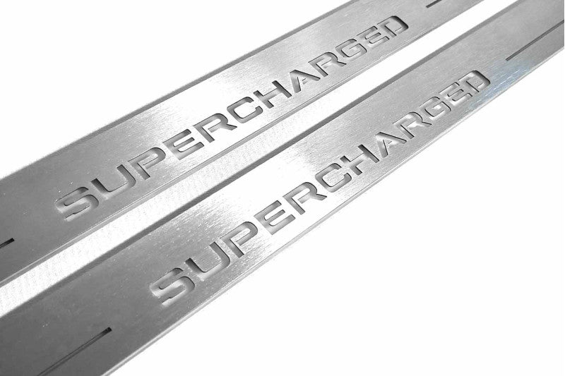 Range Rover III 2002-2012 LED Door Sills With Supercharged Logo Range Rover Led Door Sills opdesign