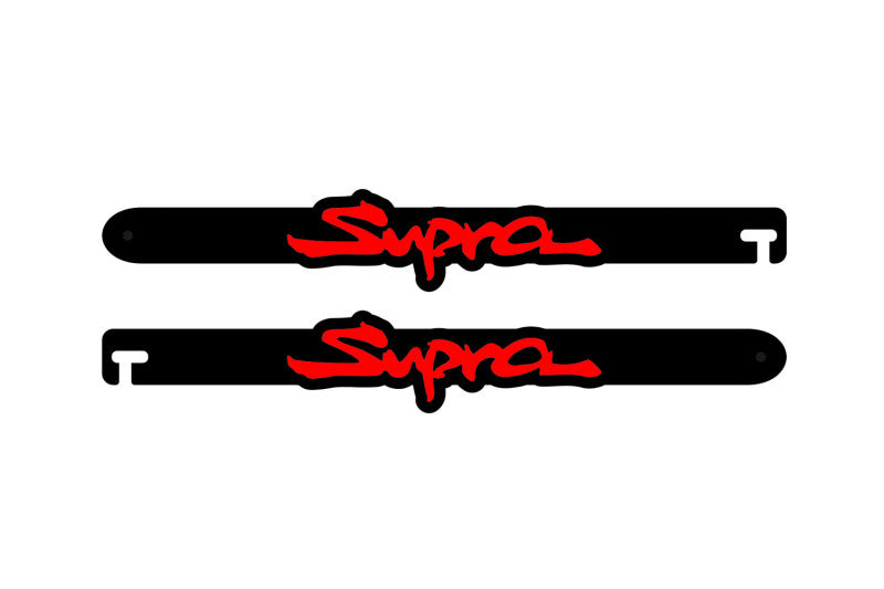 Custom Car Show Door Props Supra Logo Stainless Steel