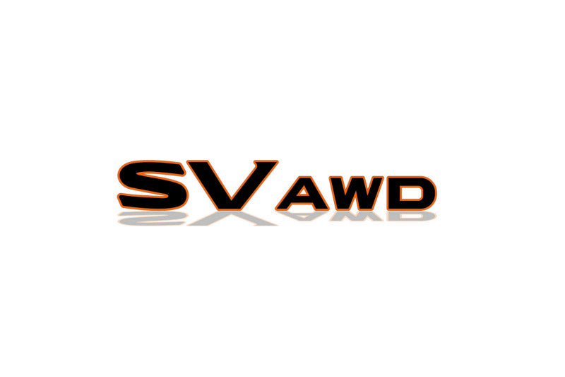 Nissan X-Trail T32 tailgate trunk rear 3D emblem with SV awd logo (Type MIXT) Nissan emblems decoinfabric