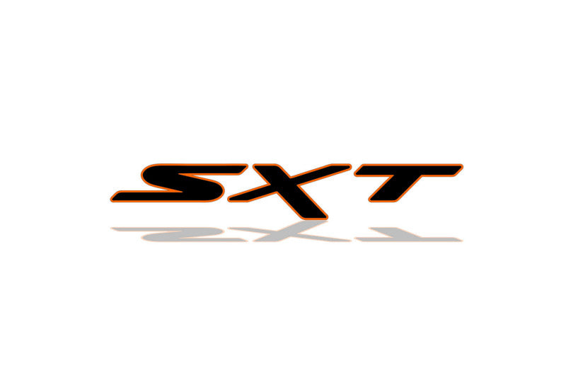 Dodge tailgate trunk rear 3D emblem with SXT logo (type MIXT) Dodge emblems decoinfabric
