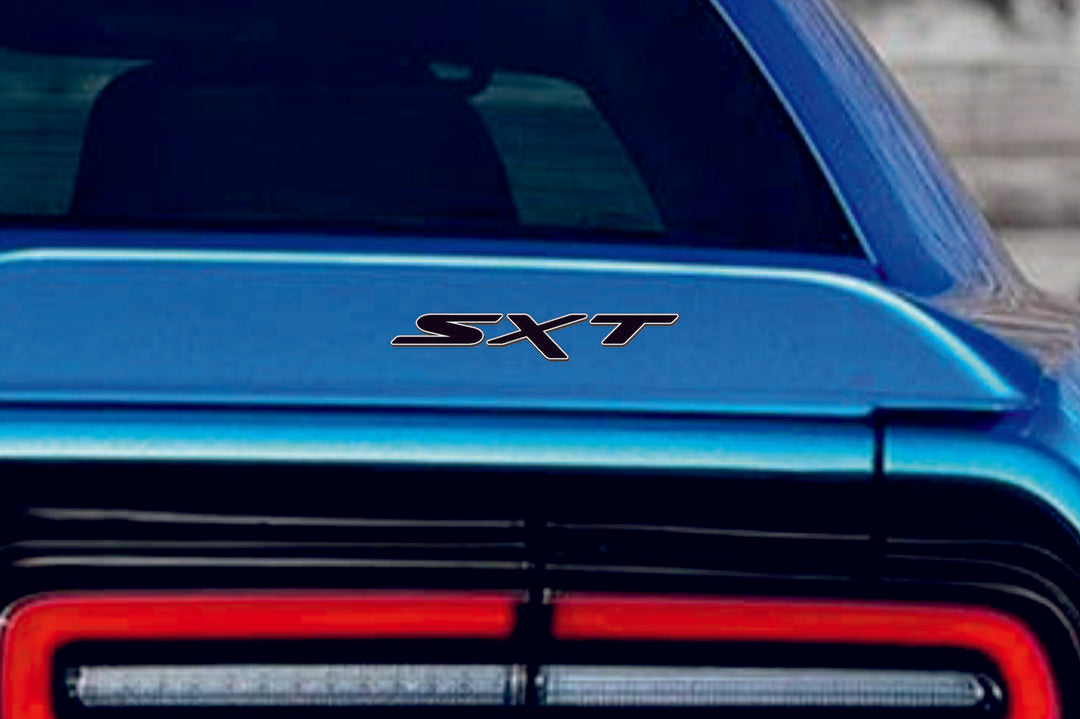 Dodge tailgate trunk rear 3D emblem with SXT logo (type MIXT)