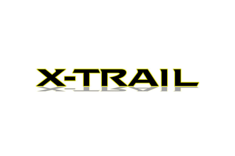 Nissan X-Trail T32 tailgate trunk rear 3D emblem with X-Trail logo (Type MIXT) Nissan emblems decoinfabric