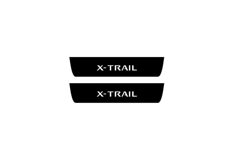 Nissan X-Trail T32 2014-2021 Led Door Sill Pro With Logo X-Trail (Premium Painting) Nissan Led Door Sills PRO opdesign