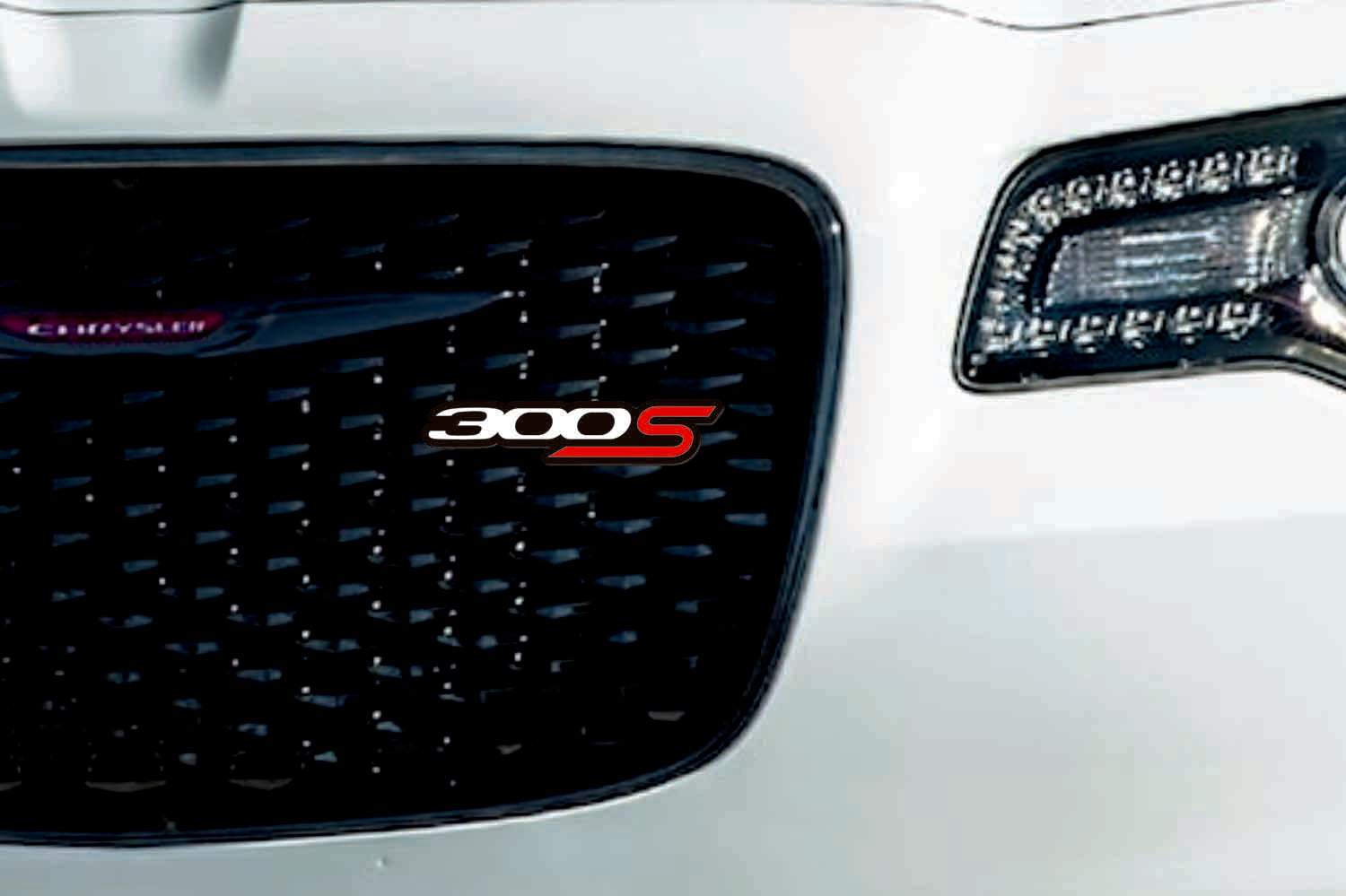 Chrysler radiator grille emblem with logo 300S logo (type 3)