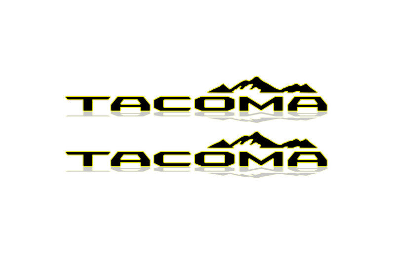 Toyota 3D emblem for fenders with Tacoma (type 2) logo (type MIXT) Toyota emblems decoinfabric