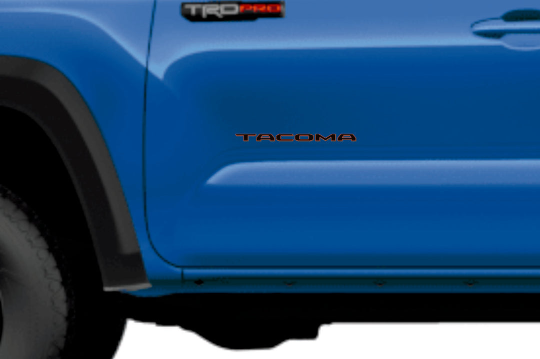 Toyota 3D emblem for fenders with Tacoma (type 1) logo (type MIXT) Toyota emblems decoinfabric