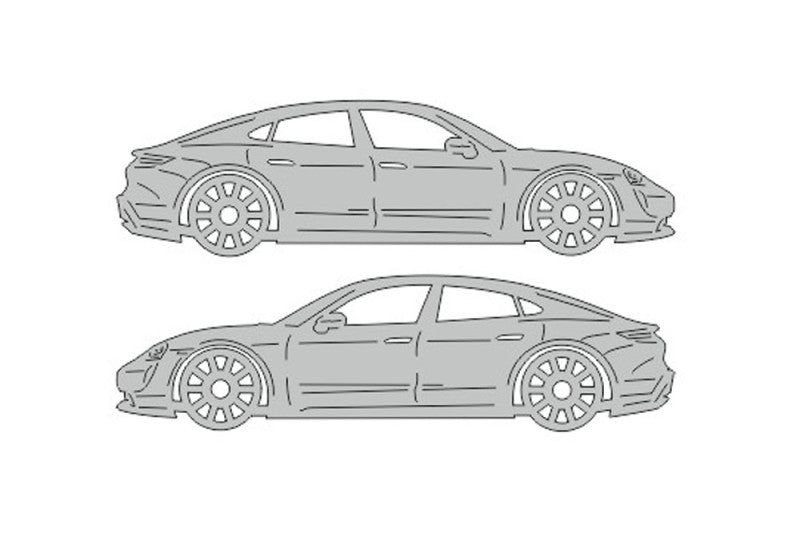 Porsche Taycan (2019+) Floor Mat Emblem Set – Stainless Steel Badges Car Mats Badges Decoin