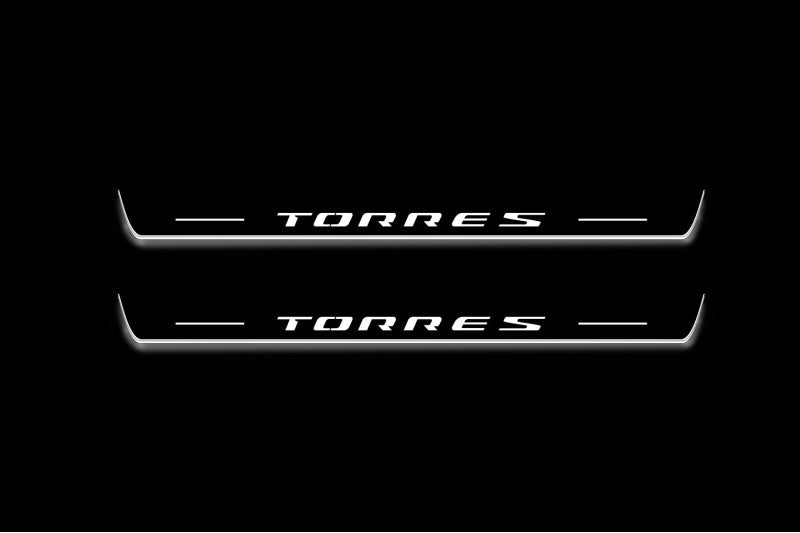 SsangYong Torres 2022+ LED Door Sills PRO With Logo Torres