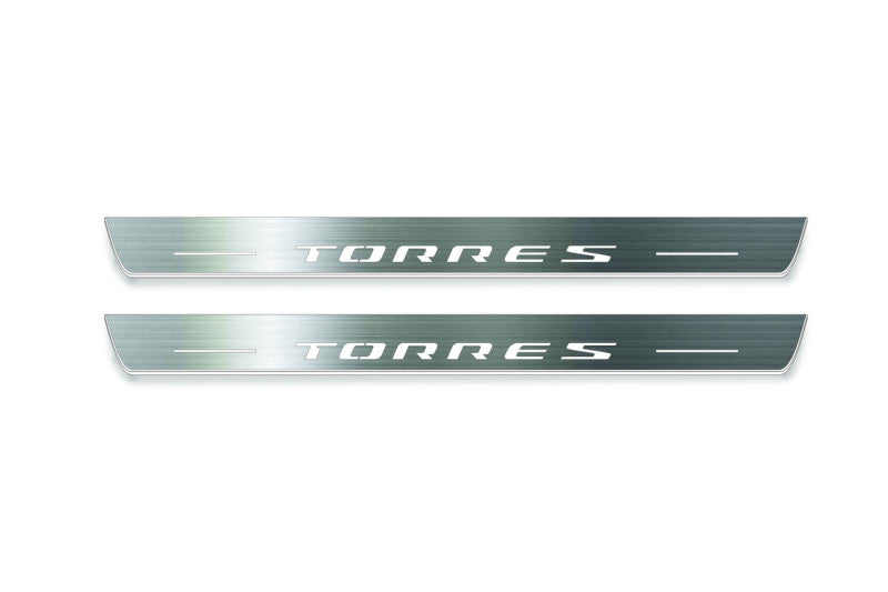 SsangYong Torres 2022+ LED Door Sills PRO With Logo Torres