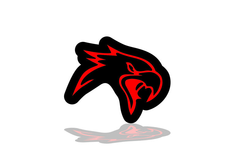 Jeep Illuminated LED Radiator Grille Emblems and Badges with Trackhawk (type 2) logo Jeep Led Emblems decoinfabric