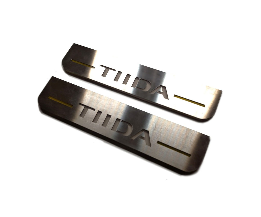 Nissan Tiida 2004-2018 LED Door Sills With Logo TIIDA Nissan Led Door Sills opdesign