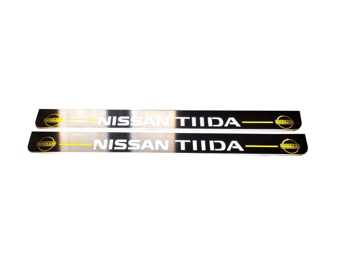 Nissan Tiida 2004-2018 LED Door Sills With Logo TIIDA Nissan Led Door Sills opdesign