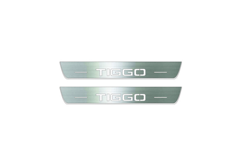 Chery Tiggo 2 2017+ LED Door Sills PRO With Logo Tiggo Chery Led Door Sills opdesign