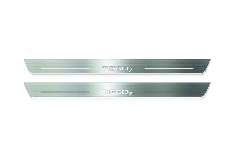 Chery Tiggo 7 2017+ LED Door Sills PRO With Logo Tiggo 7