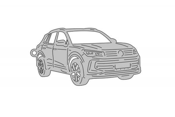 Car Keychain for Volkswagen Tiguan III 2024+ (type 3D) - decoinfabric