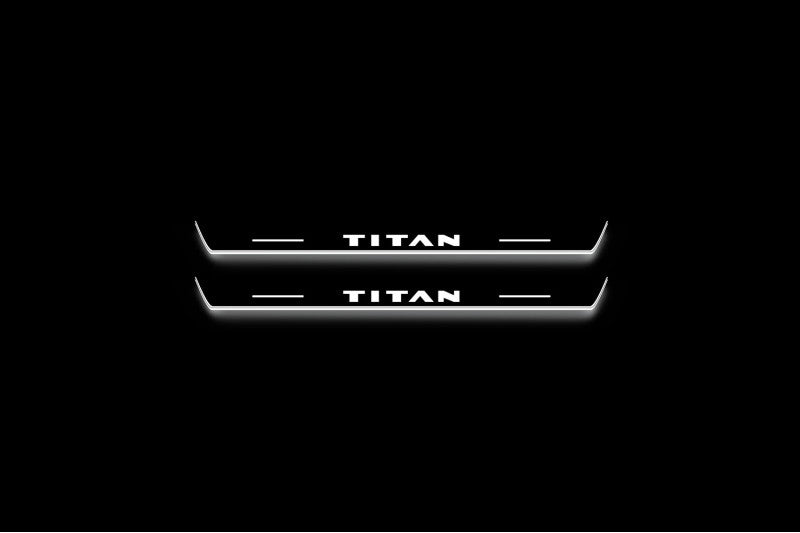 Nissan Titan II 2016-2024 LED Door Sills With Logo Titan