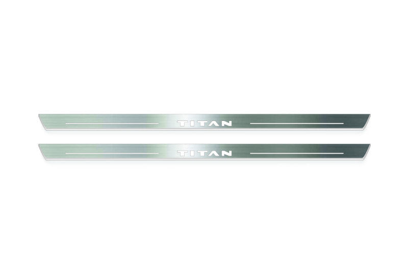 Nissan Titan II 2016-2024 LED Door Sills With Logo Titan