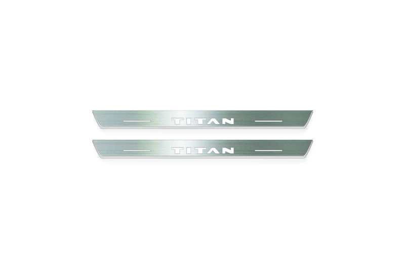 Nissan Titan II 2016-2024 LED Door Sills With Logo Titan