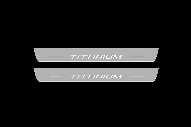 Ford Edge II 2015+ LED Door Sills PRO With Logo Titanium Ford Led Door Sills opdesign