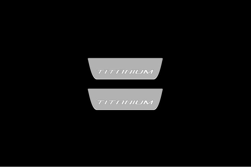 Ford Edge II 2015+ LED Door Sills PRO With Logo Titanium Ford Led Door Sills opdesign