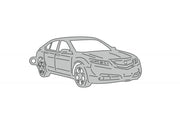 Car Keychain for Acura TL IV 2009-2014 (type 3D) Keychains opdesign