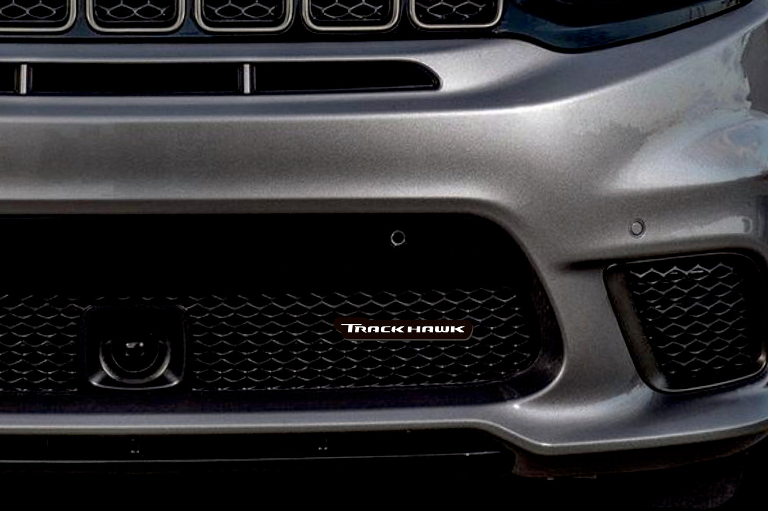 Jeep Illuminated LED Radiator Grille Emblems and Badges with Trackhawk (type 3) logo Jeep Led Emblems decoinfabric