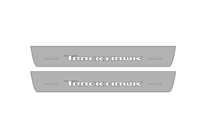 Jeep Grand Cherokee V 2021+ Door Sill Led Plate With Trackhawk Logo Jeep Led Door Sills opdesign