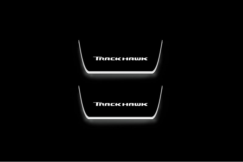 Jeep Grand Cherokee V 2021+ Door Sill Led Plate With Trackhawk Logo