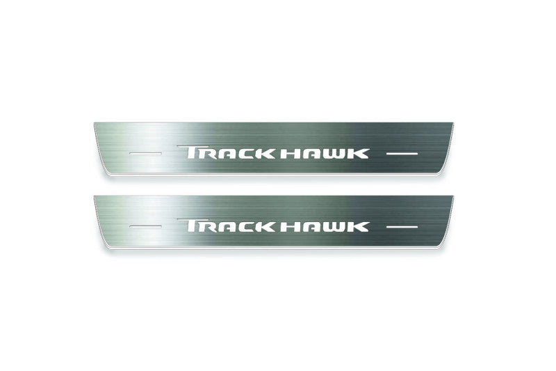 Jeep Grand Cherokee V 2021+ Door Sill Led Plate With Trackhawk Logo