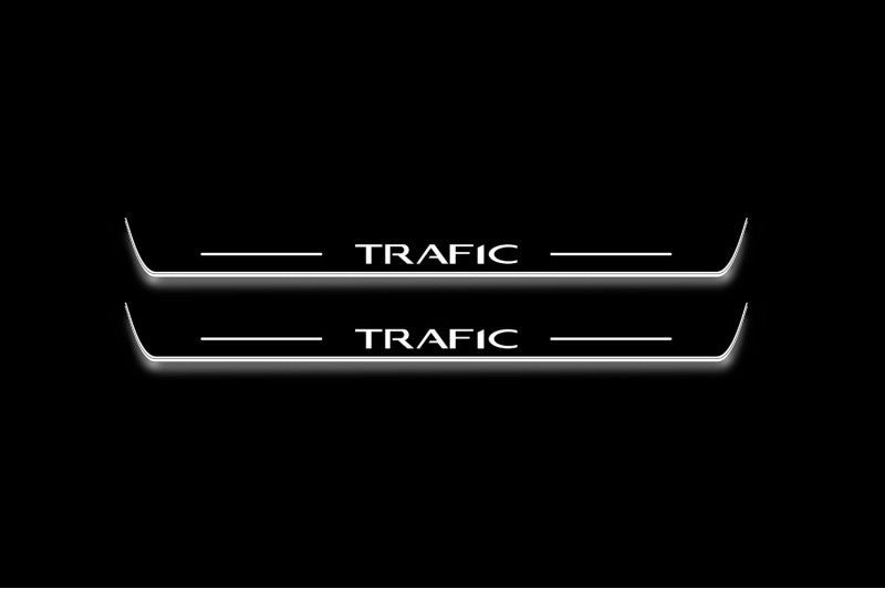 Renault Trafic III 2014+ LED Door Sills PRO With Logo Trafic Renault Led Door Sills opdesign